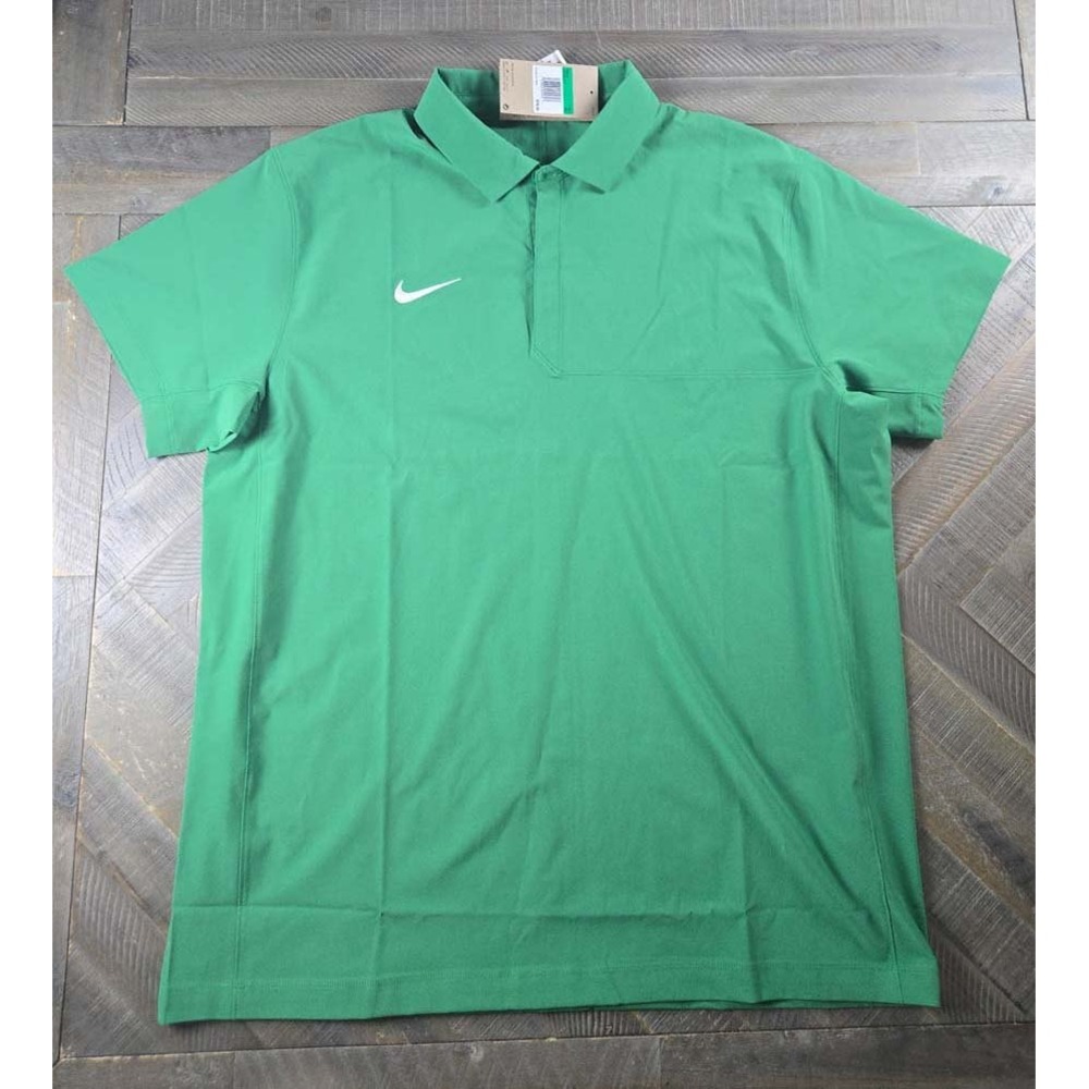 Nike Mens XL Green Short Sleeve Swoosh Polo Shirt HF7061-377 NWT
